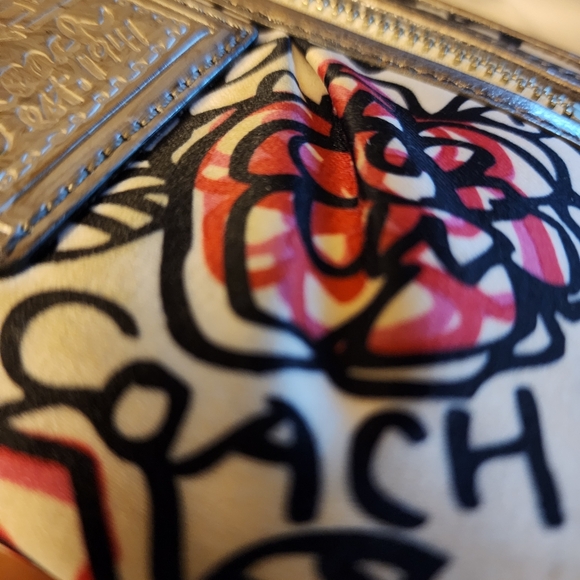 Coach Poppy Graffiti Floral Wristlet Wallet - Picture 13 of 15
